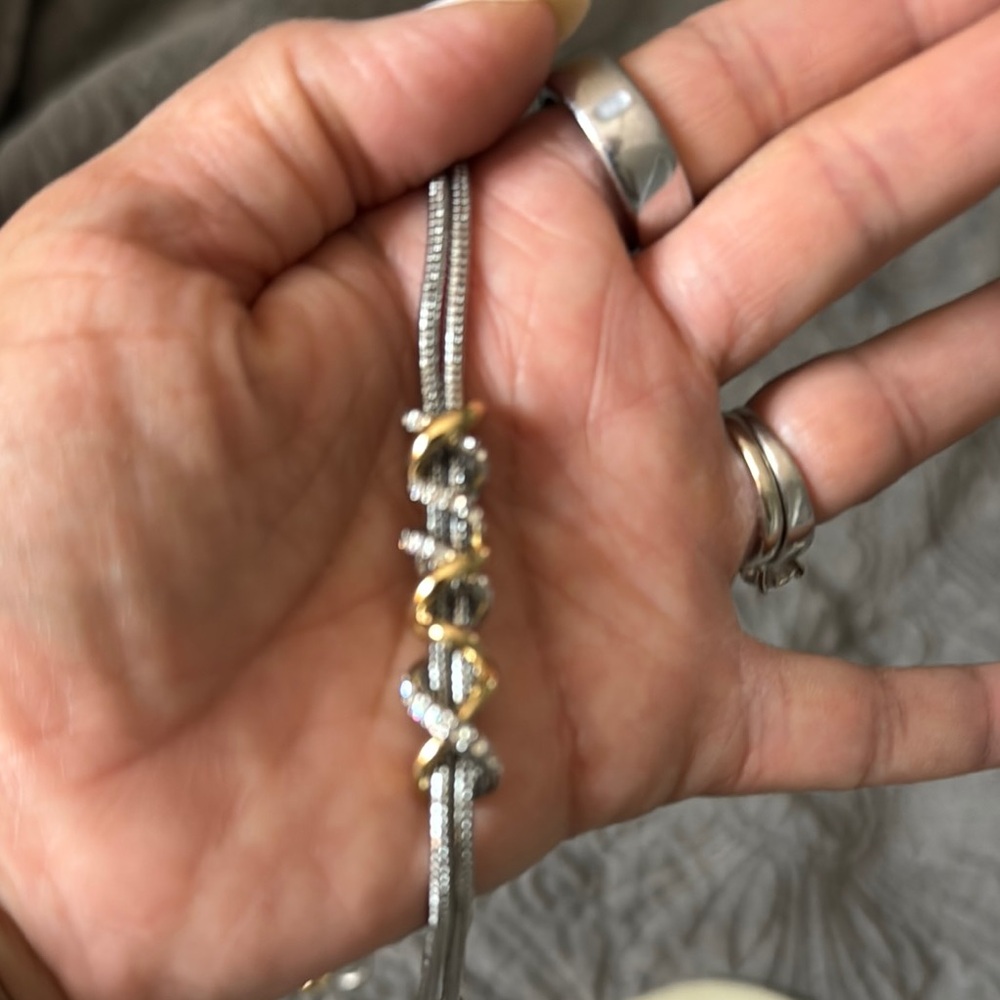 Adjustable WHBM Silver and Gold Women's Nexklace